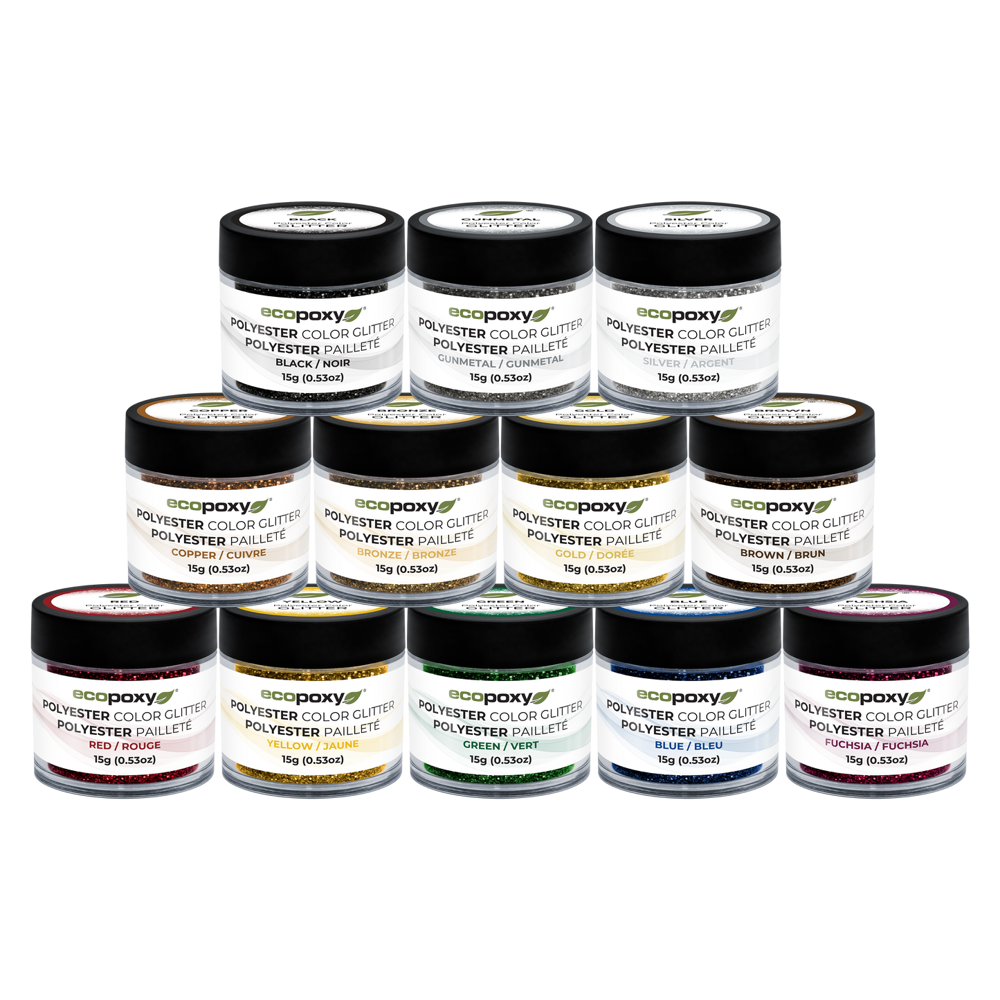 Polyester Color Glitters Set