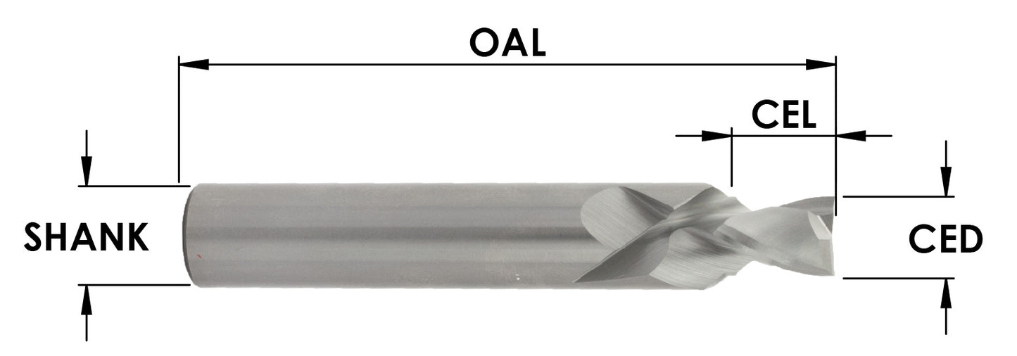 Sc Chamfer 2+2 ( Special Extended Upcut Length Compression Bit) (Md Extended Life) : 3/8 Cd X 3/4 Cl X 1/2 Shk X 3 Oal