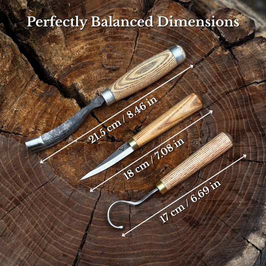 3-Piece Spoon Carving Tool Set