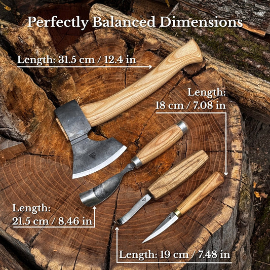 4-Piece Spoon Carving Tool Set