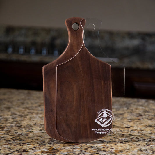 Bottle Neck Style Cutting Board or Charcuterie Board Acrylic Router Template