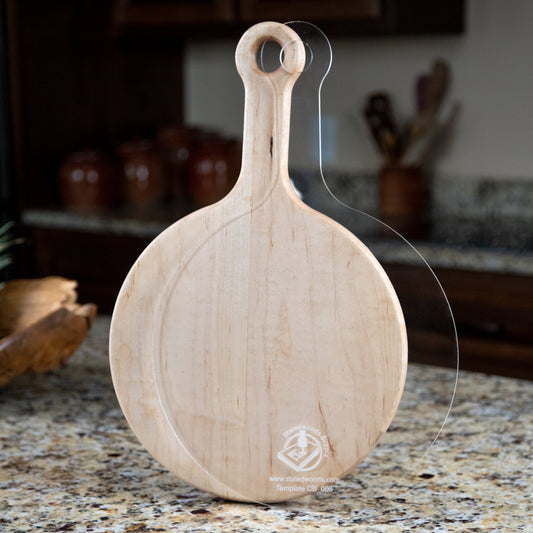 Pizza Style Cutting Board or Charcuterie Board Acrylic Router Template