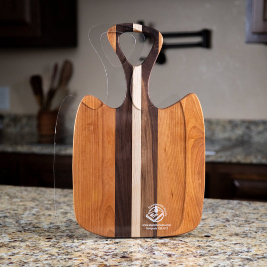 Organic Cutting Board or Charcuterie Board Acrylic Router Template