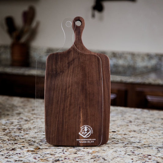 Paddle Style Cutting Board or Charcuterie Board Acrylic Router Template