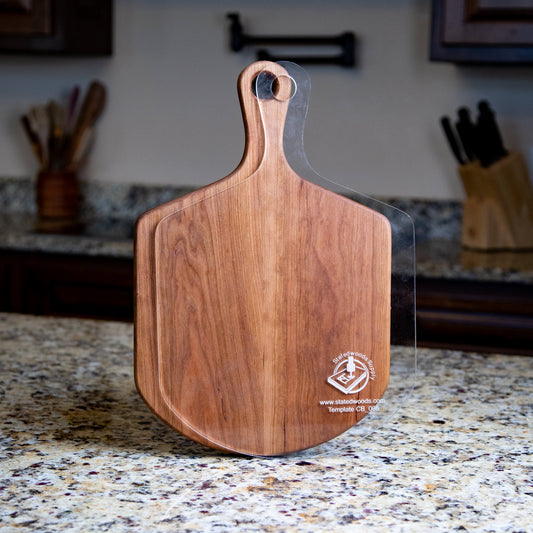 Pizza Peel Cutting Board or Charcuterie Board Acrylic Router Template