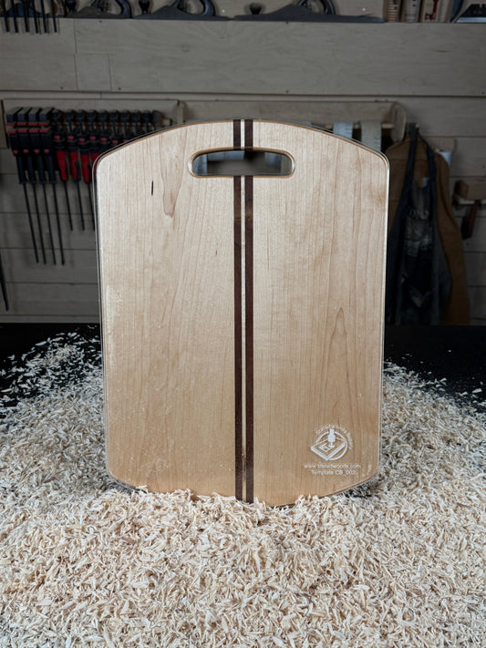 Rounded Edge Cutting Board or Charcuterie Board Acrylic Router Template