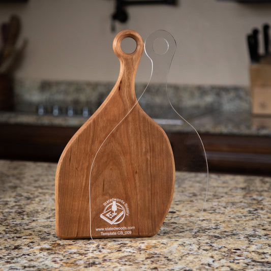 Natural Shaped Cutting Board or Charcuterie Board Acrylic Router Template