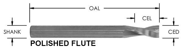 S/C O Fl Spiral 2 Fl X 1/2 Cd X 2 1/8 Cl X 1/2 Sk