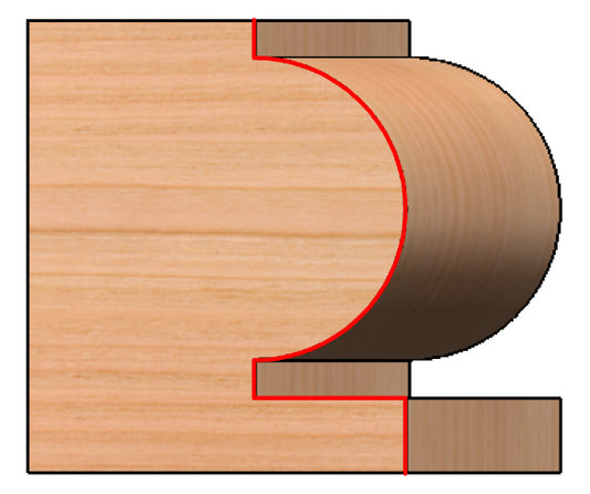 C/T Edge Beading 1/8 Rad X 1/4 Bead Dia