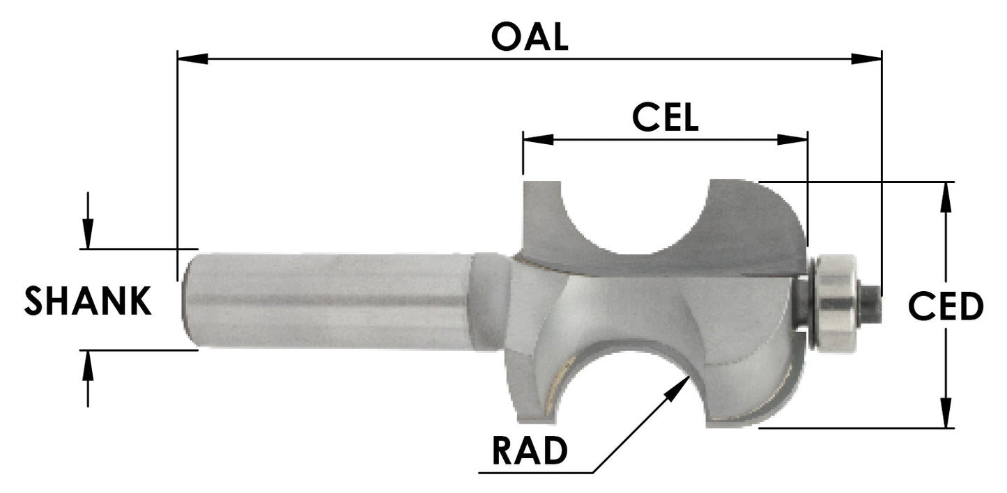 Molding Detail 1/4" Bead X 1-3/4" Large Dia