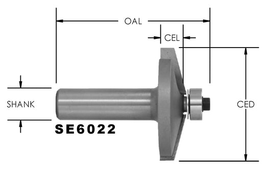 C/T Door Edge Prof 1 3/4 Cd X 3/8 Cl