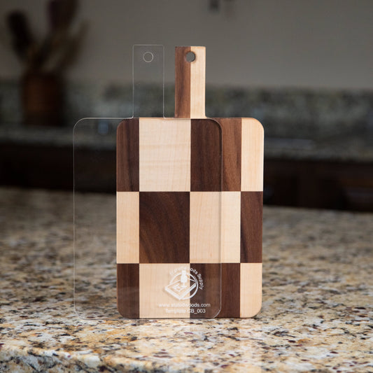 Square Cutting Board or Charcuterie Board Acrylic Router Template