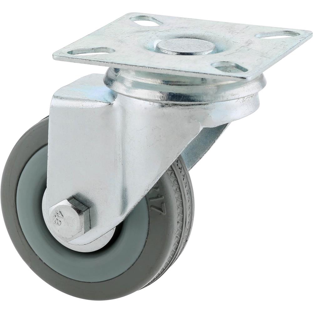 2" Gray Rubber Swivel Caster