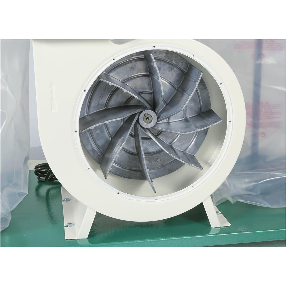 3 HP Double Canister Dust Collector w/ Aluminum Impeller