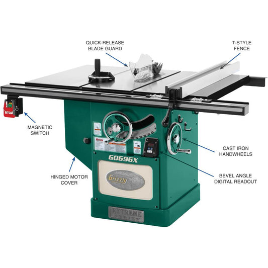 12" 5 HP 220V Extreme Series Table Saw