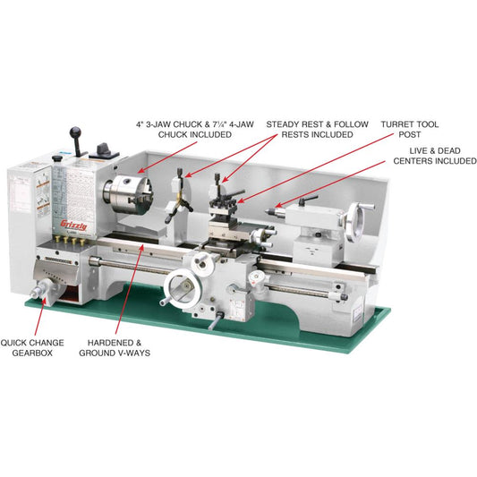 9" x 19" Benchtop Metal Lathe