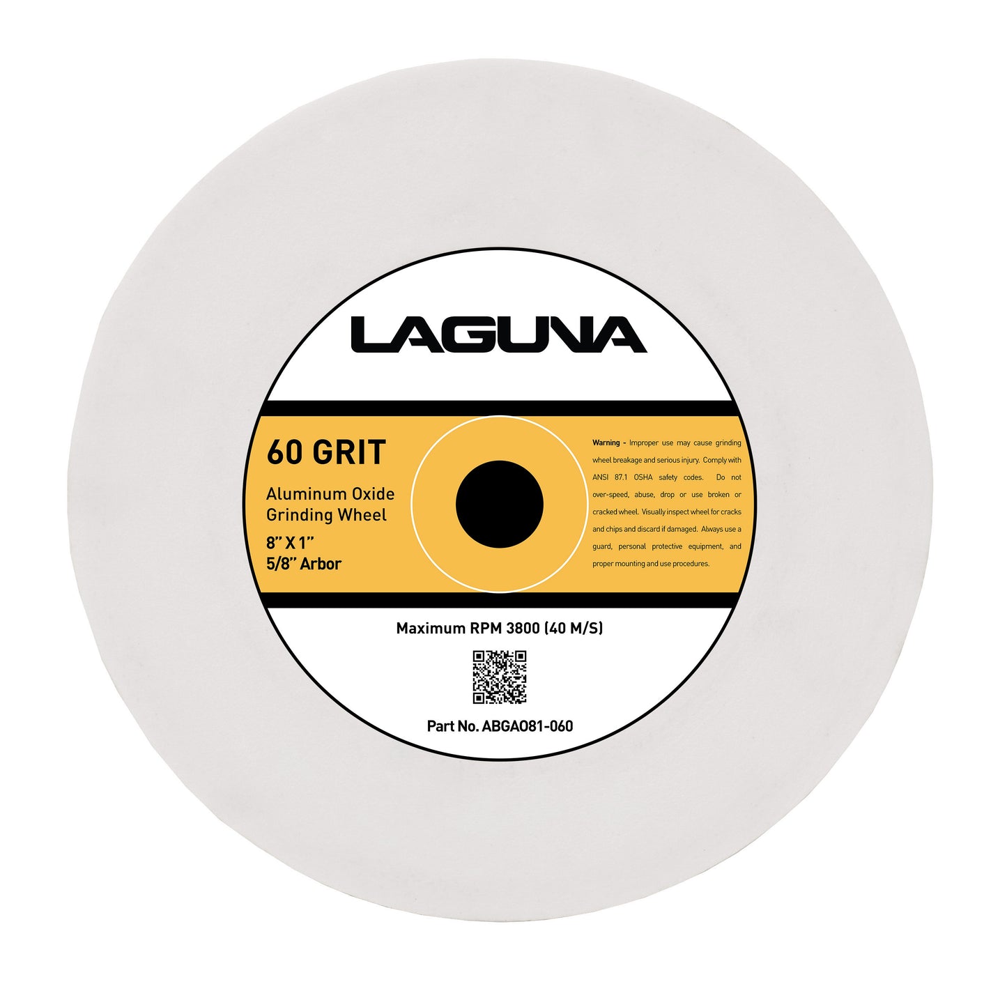 Laguna 60 Grit Aluminum Oxide Grinding Wheel - Norfolk Wood Shop