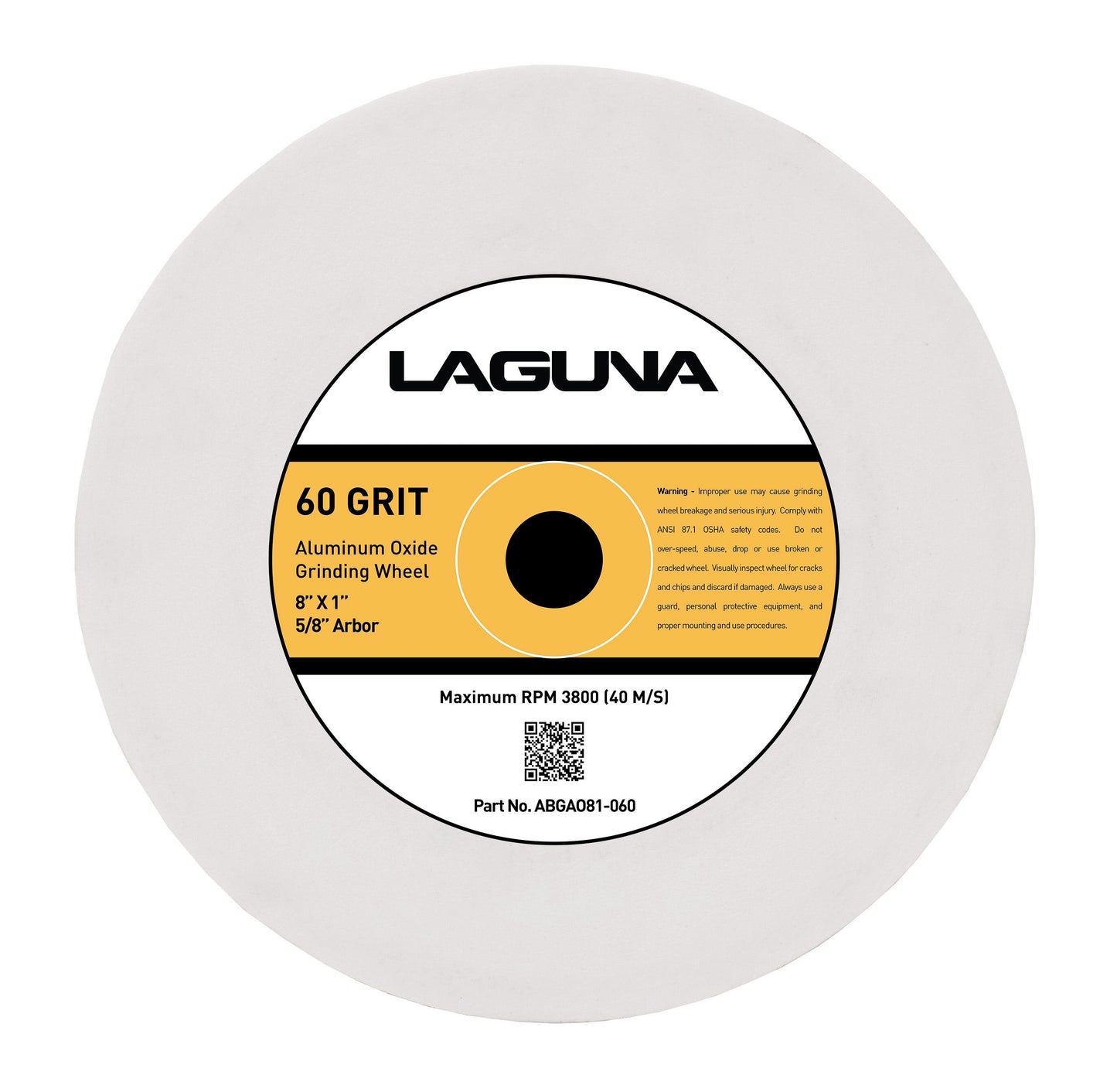 Laguna 60 Grit Aluminum Oxide Grinding Wheel - Norfolk Wood Shop