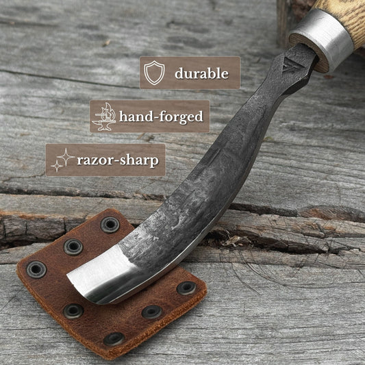 Long Bent (Curved) Gouge, 10-45 mm / 0.4-1.8 in