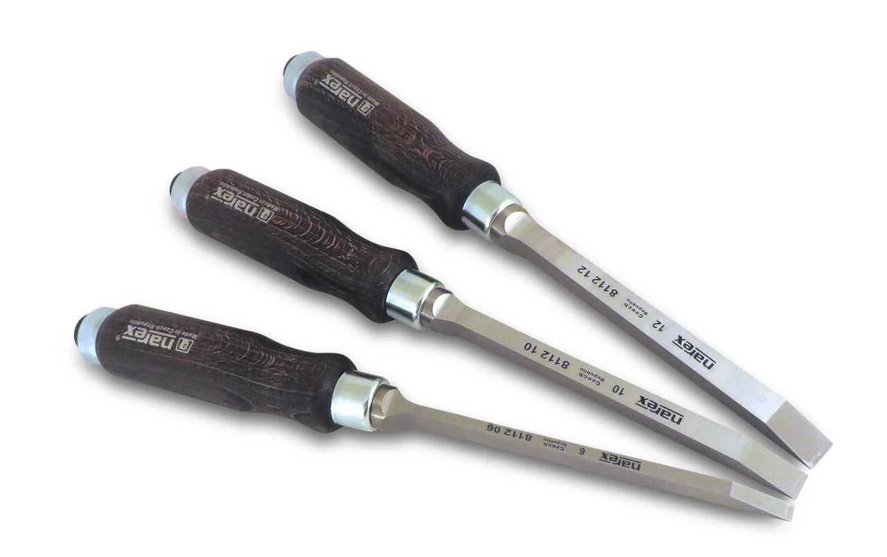 3 Piece Mortise Chisel Set (6, 10, 12mm) - Norfolk Wood Shop