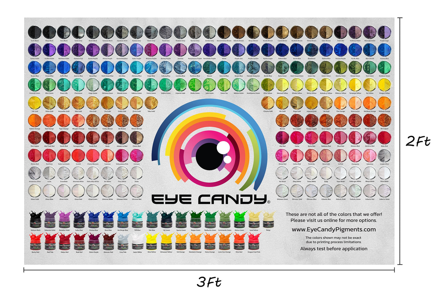 Color Chart Poster - 3' x 2' - Dec '25 - Norfolk Wood Shop