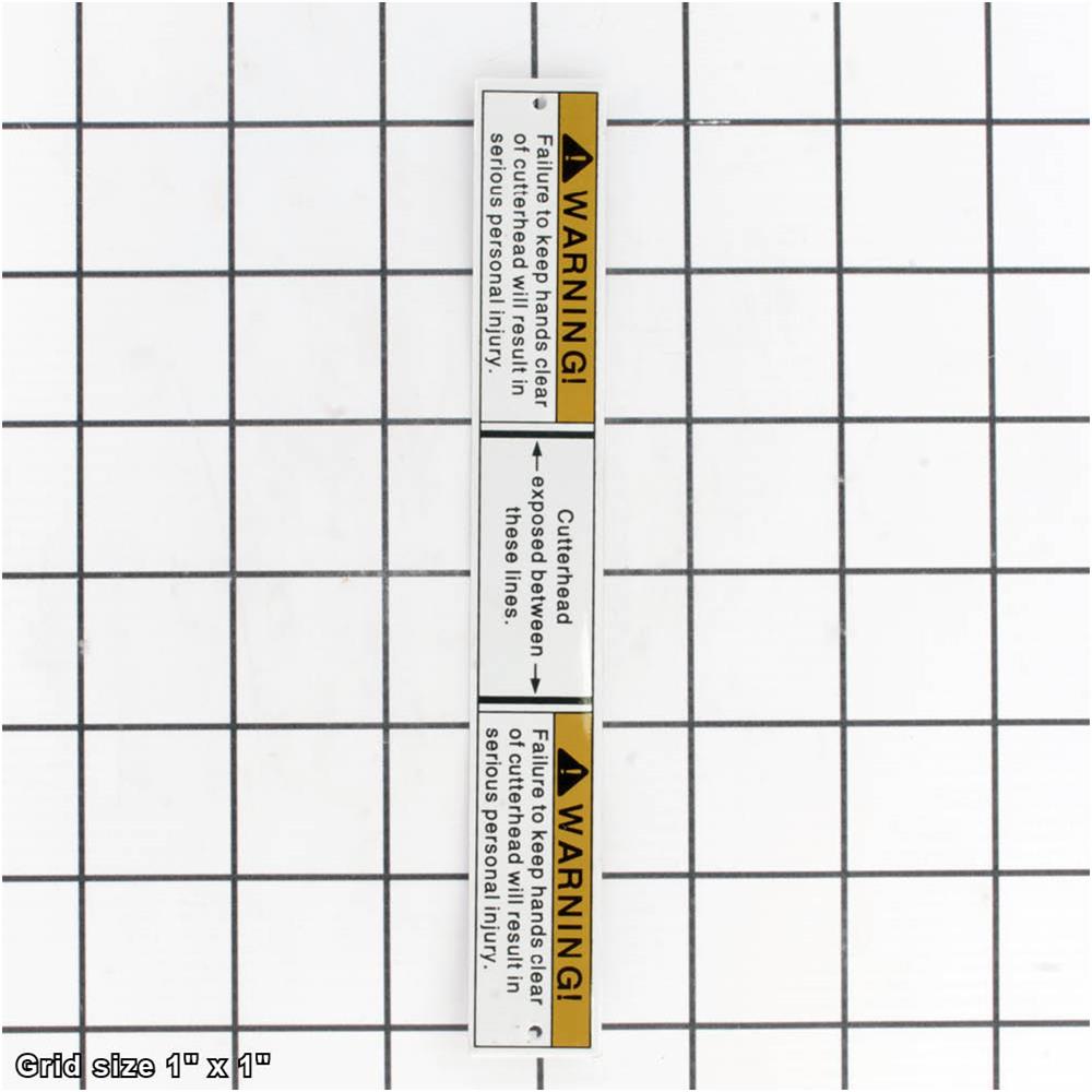 FENCE/CUTTERHEAD LABEL
