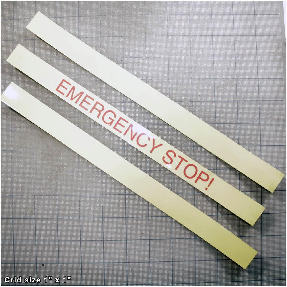 EMERGENCY STOP LABEL