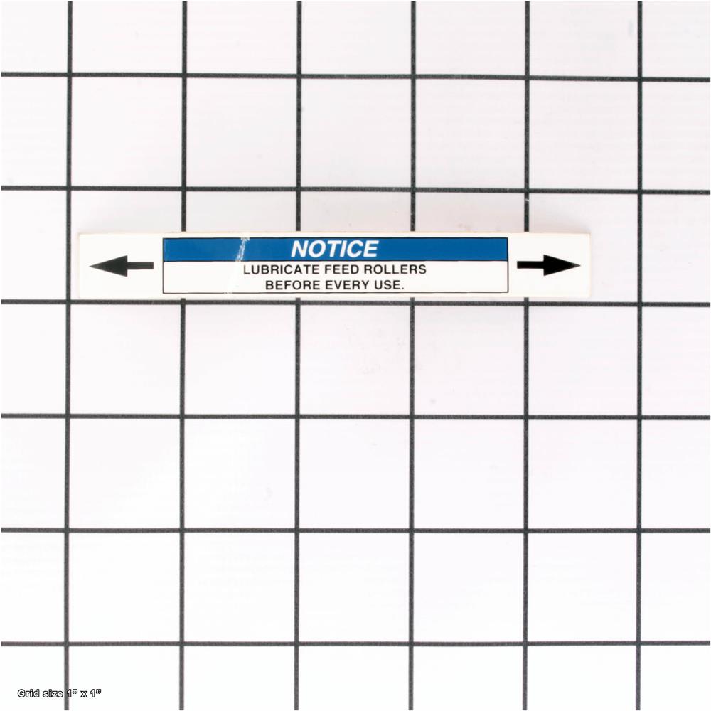 FEED ROLLER OIL LABEL