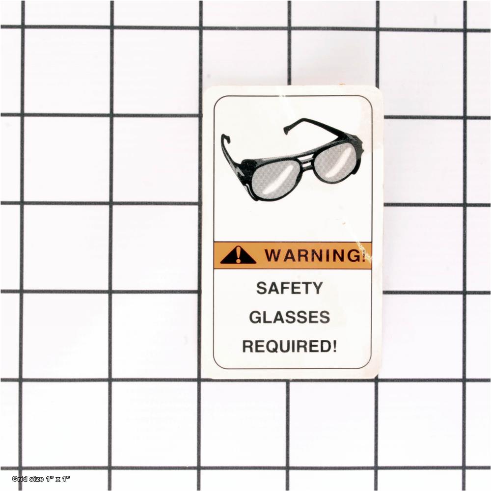 SAFETY GLASSES LABEL