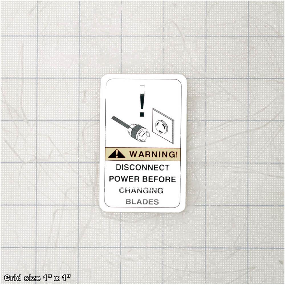 WARNING UNPLUG LABEL