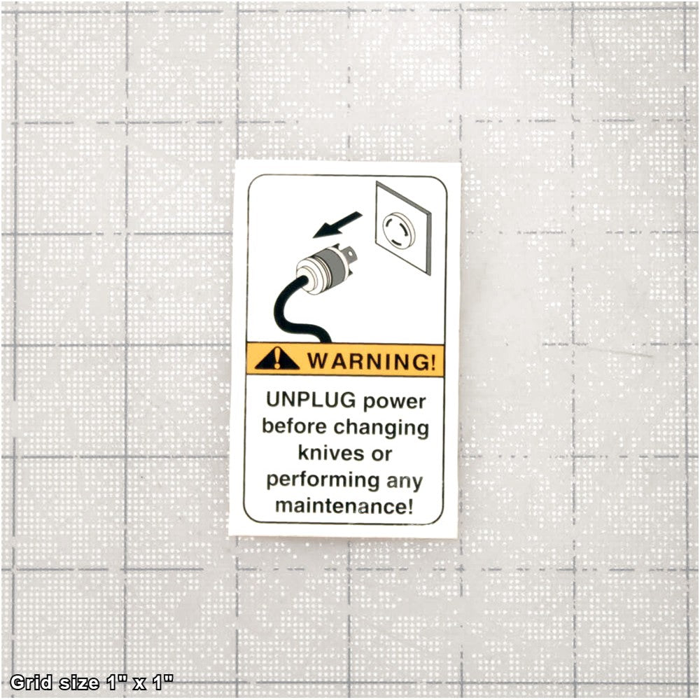 UNPLUG 220V POWER LABEL