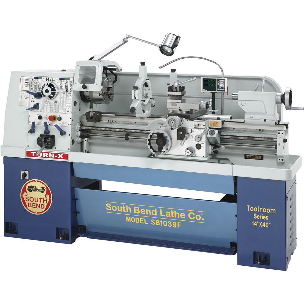 14" x 40" 16-Speed 220V 3-Phase Lathe with Fagor DRO