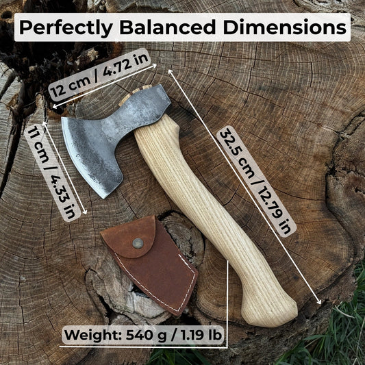 Small Carving Axe, 0.54 kg (1.19 lbs) - Norfolk Wood Shop