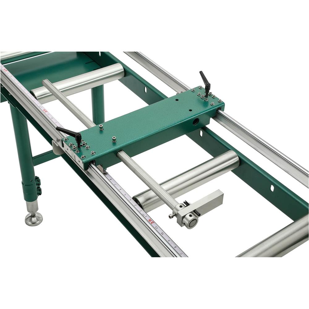 14" x 118" Heavy-Duty Roller Table with Work Stop