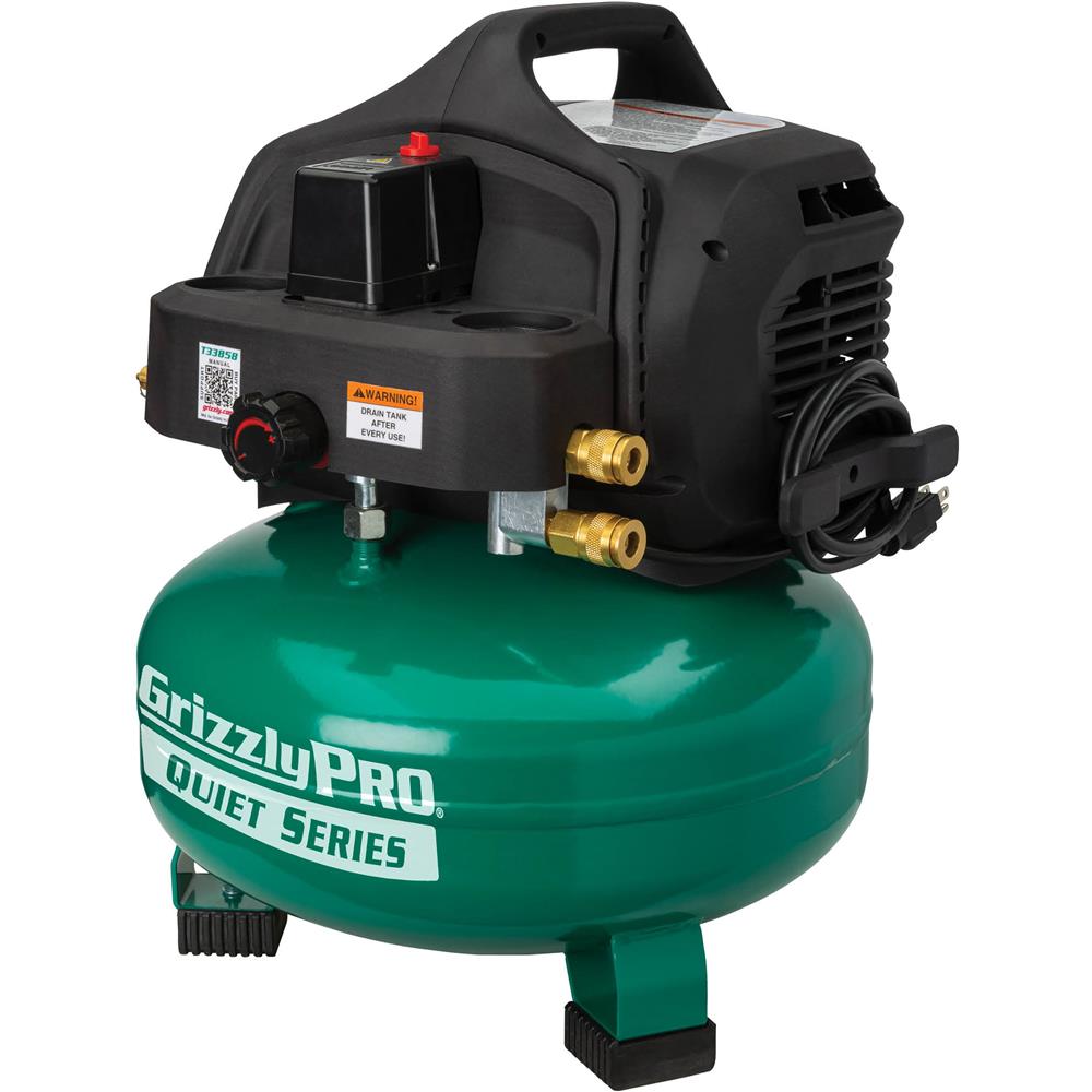 6 Gal Twin-Cylinder Oil Free Pancake Compressor