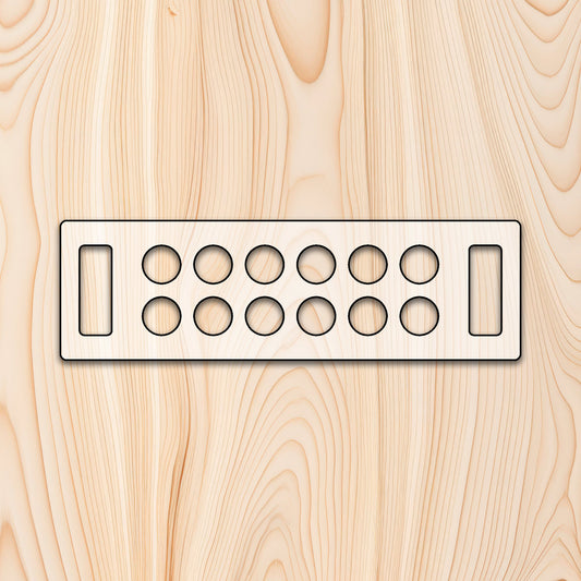 Egg Tray with 2 Handholds Acrylic Router Template