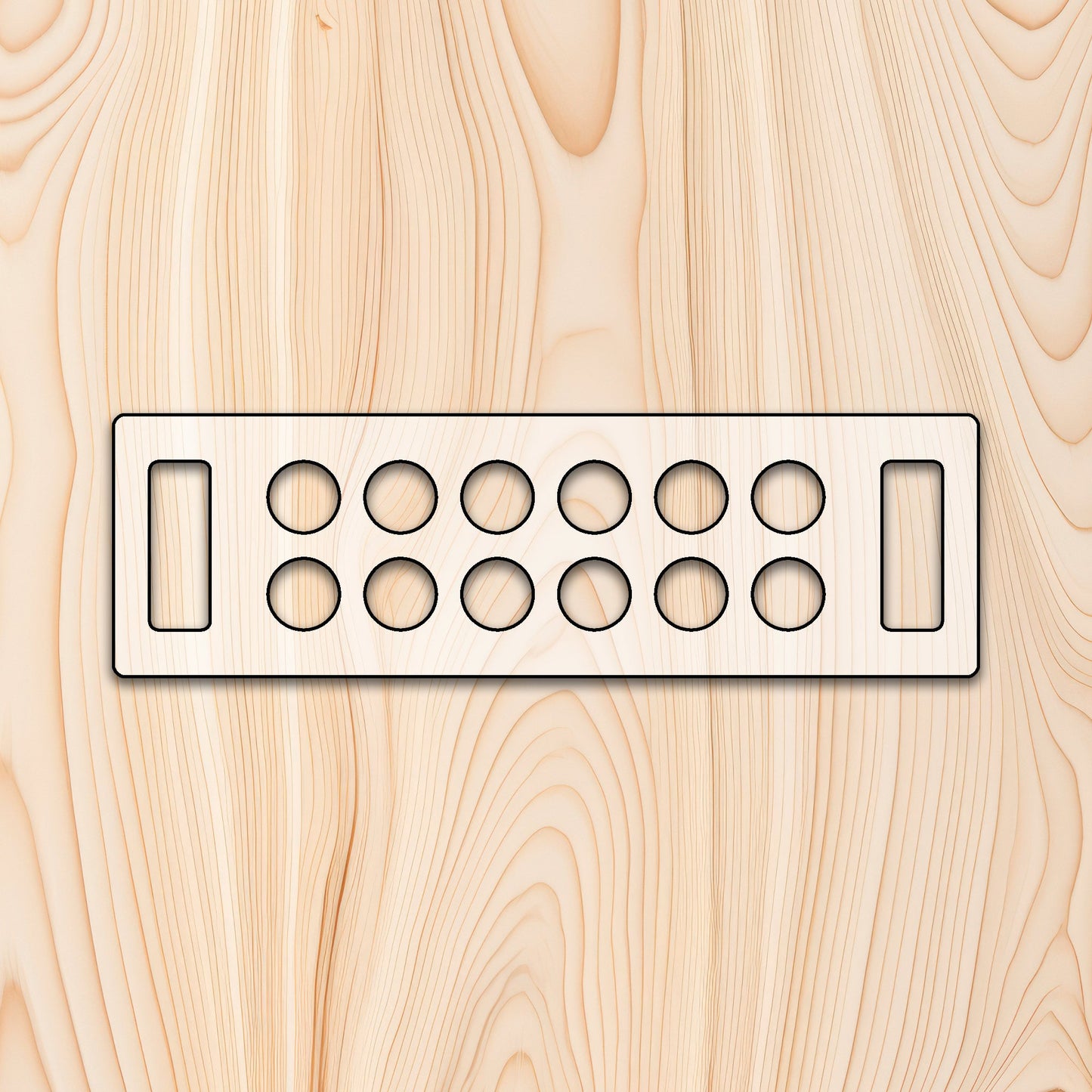 Egg Tray with 2 Handholds Acrylic Router Template