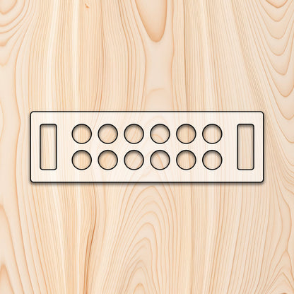 Egg Tray with 2 Handholds Acrylic Router Template