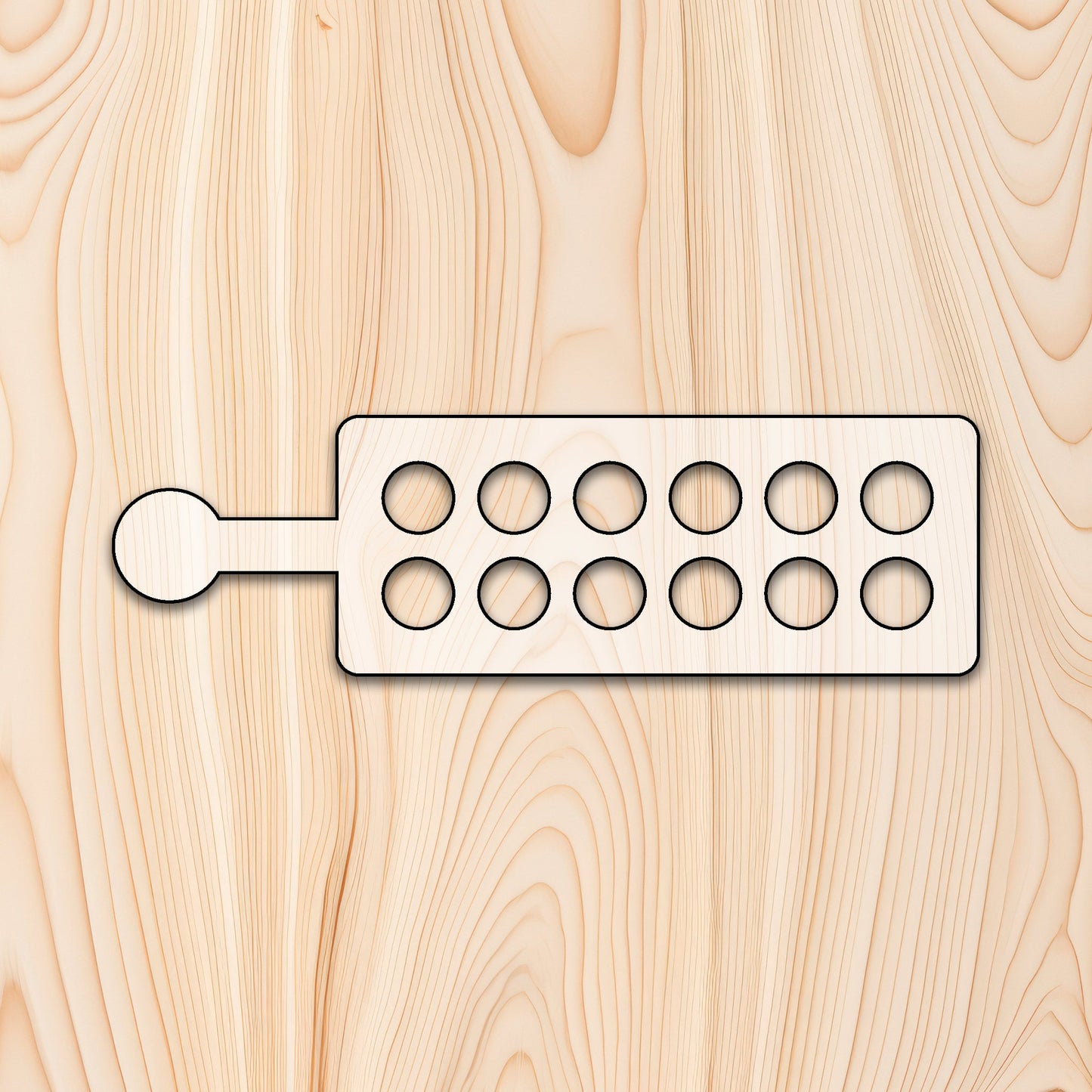 Paddle Style Egg Tray with Handle Acrylic Router Template