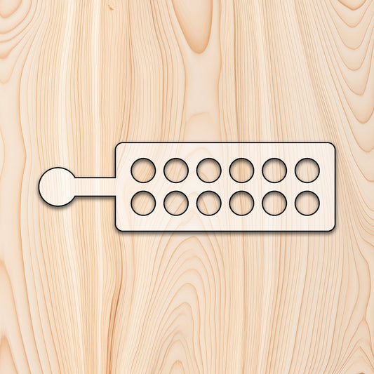Paddle Style Egg Tray with Handle Acrylic Router Template