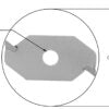 Slot Cut 1/4 K X 1 7/8 Cd X 5 /16 B X 2 Wing