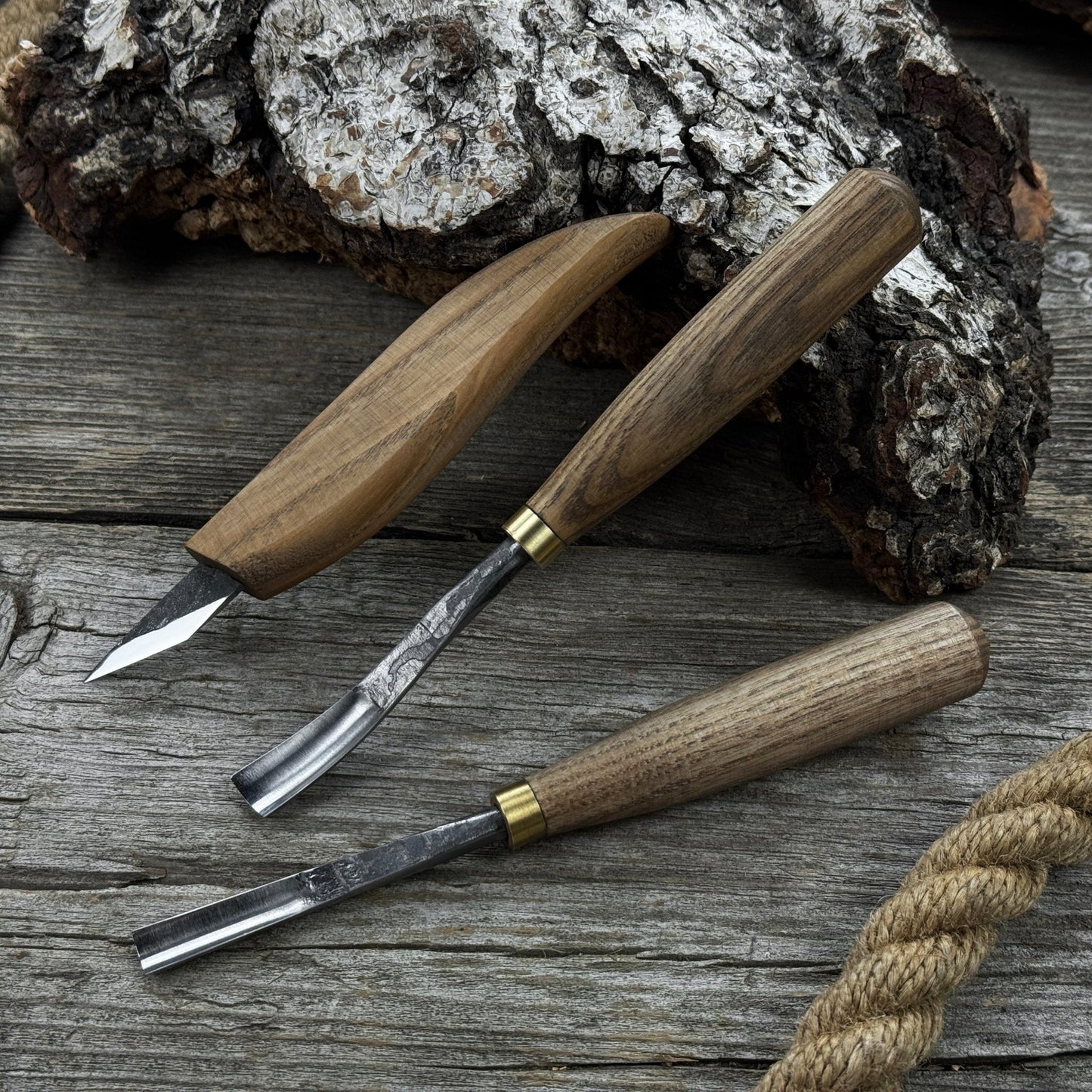 3-Piece Carving Set – Detail Gouges & Whittling Knife