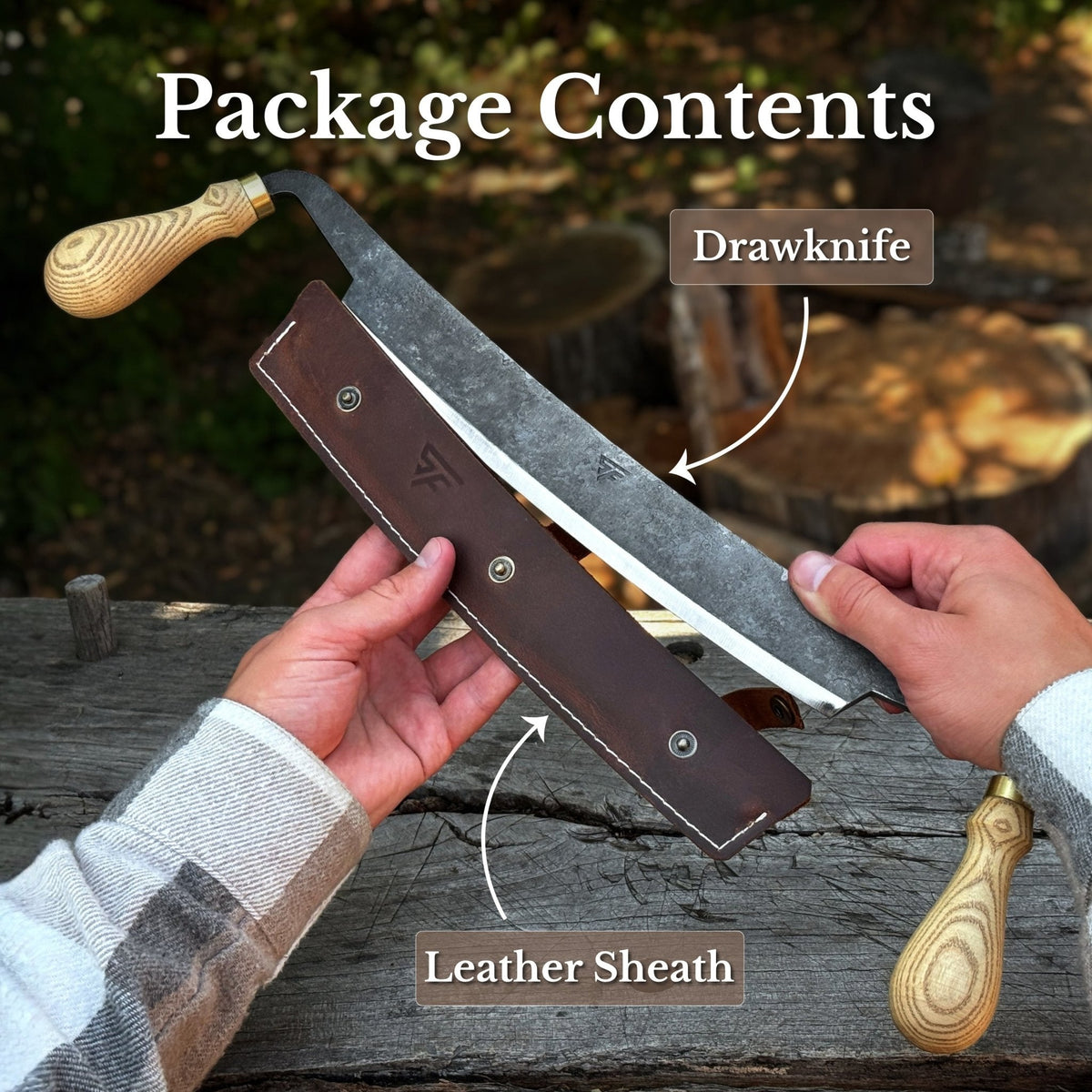 3-Piece Curved Drawknife (Palm Handles) Set