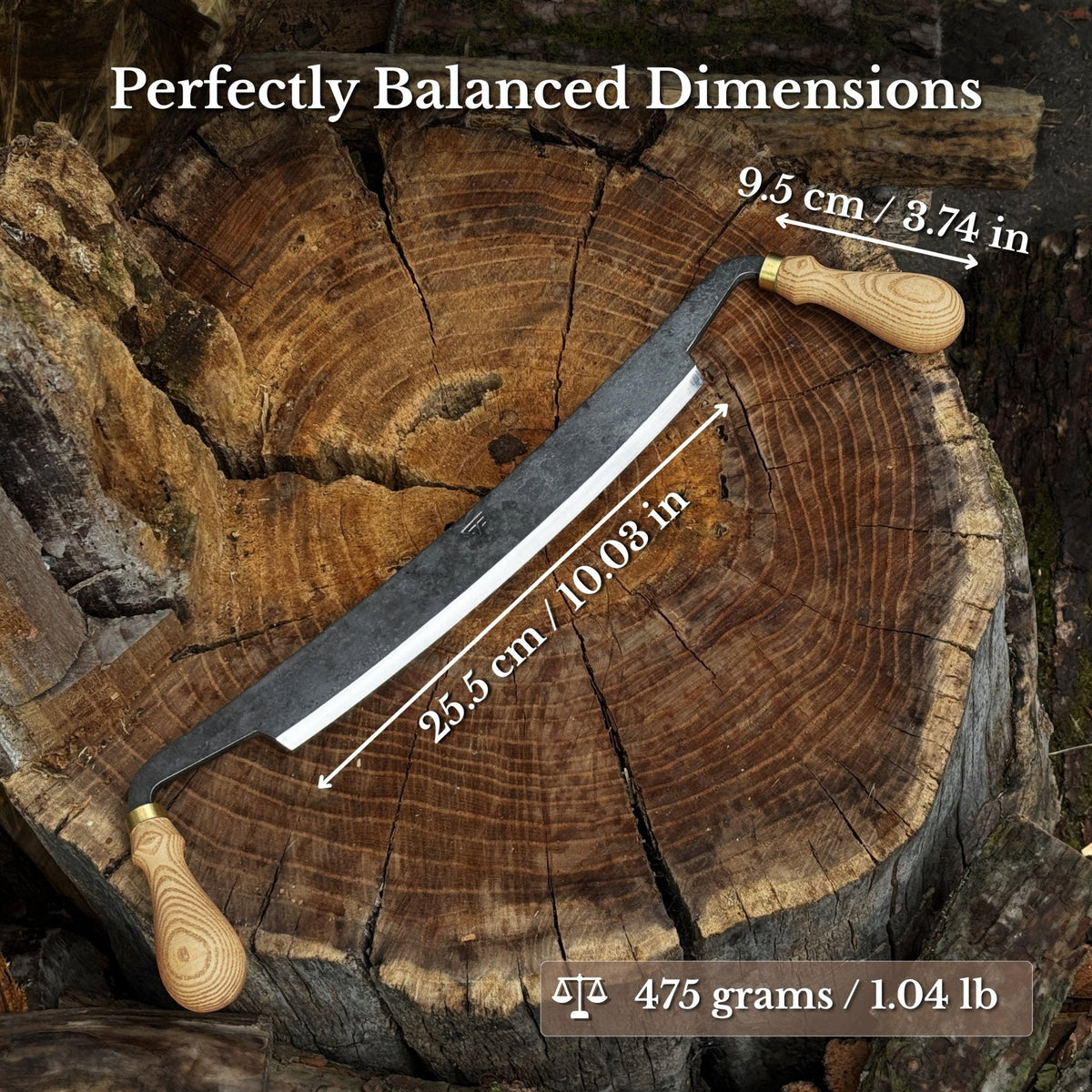 3-Piece Curved Drawknife (Palm Handles) Set