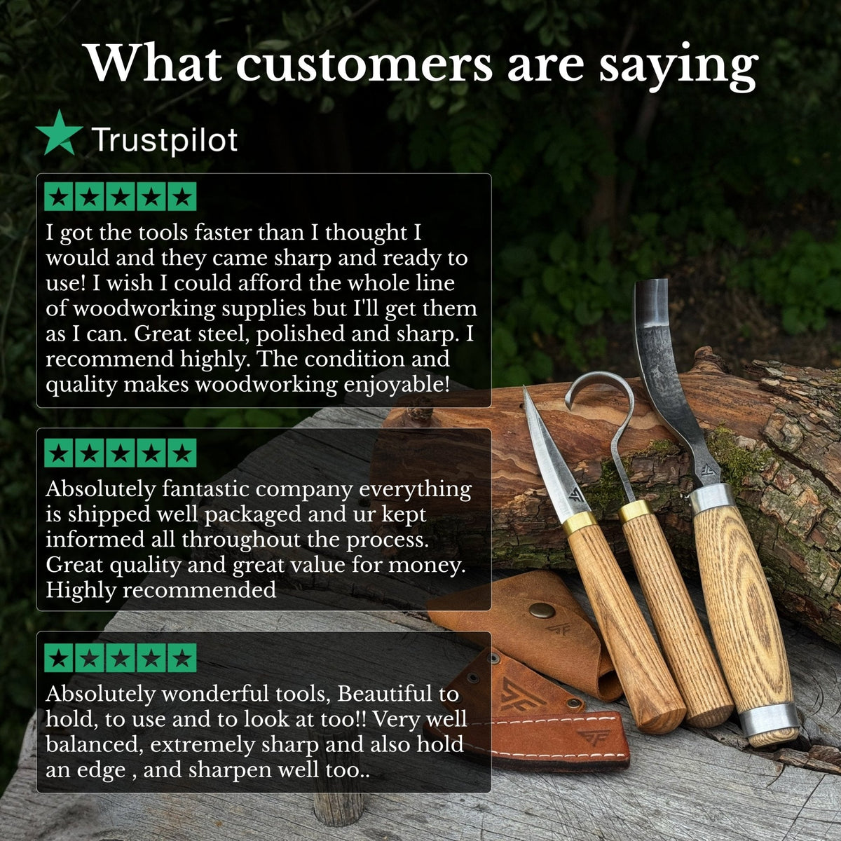 3-Piece Spoon Carving Tool Set