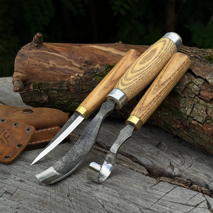 3-Piece Spoon Carving Tool Set