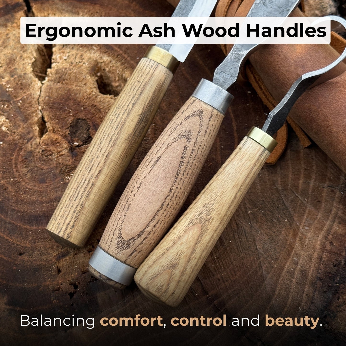 3-Piece Spoon Carving Tool Set