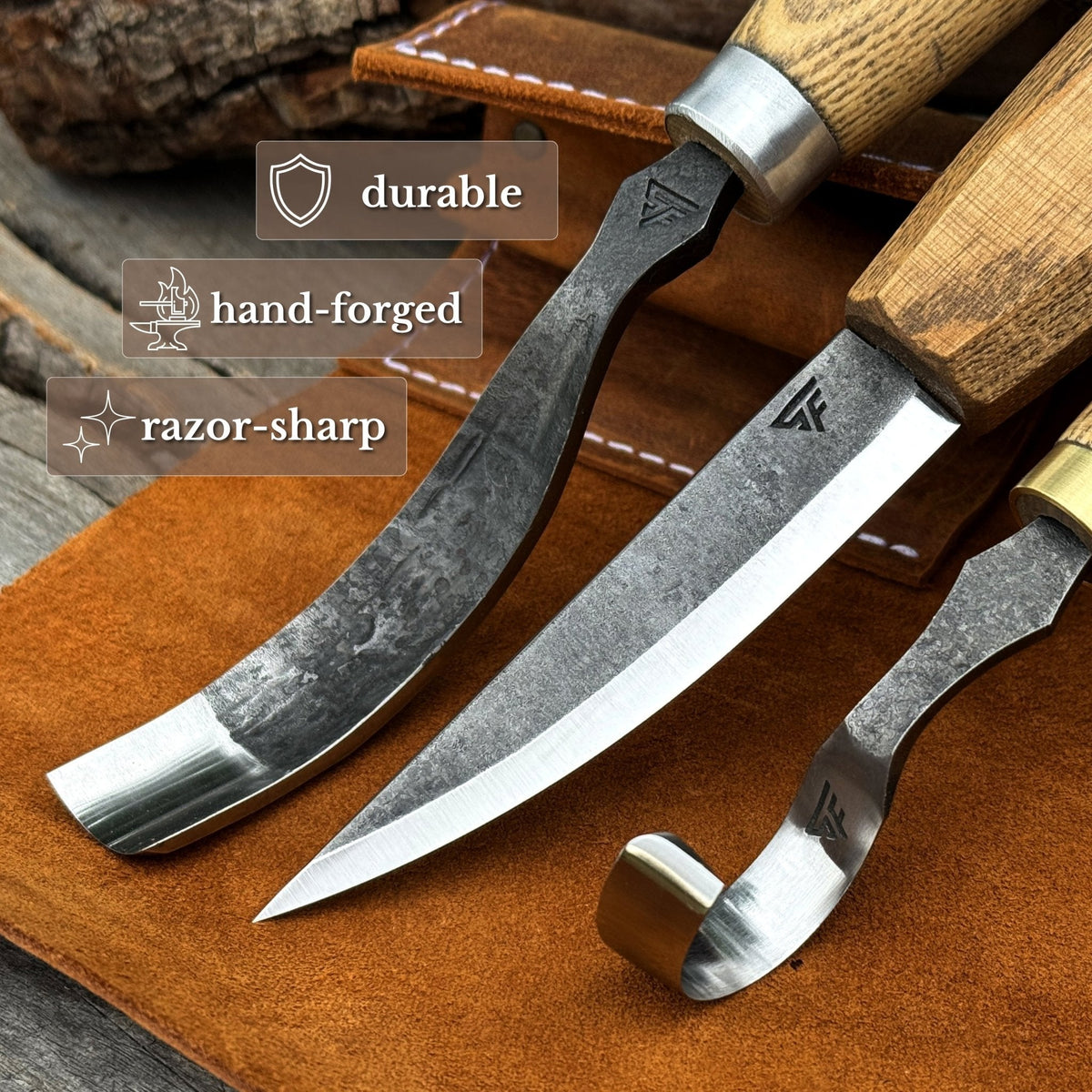 3-Piece Spoon Carving Tool Set