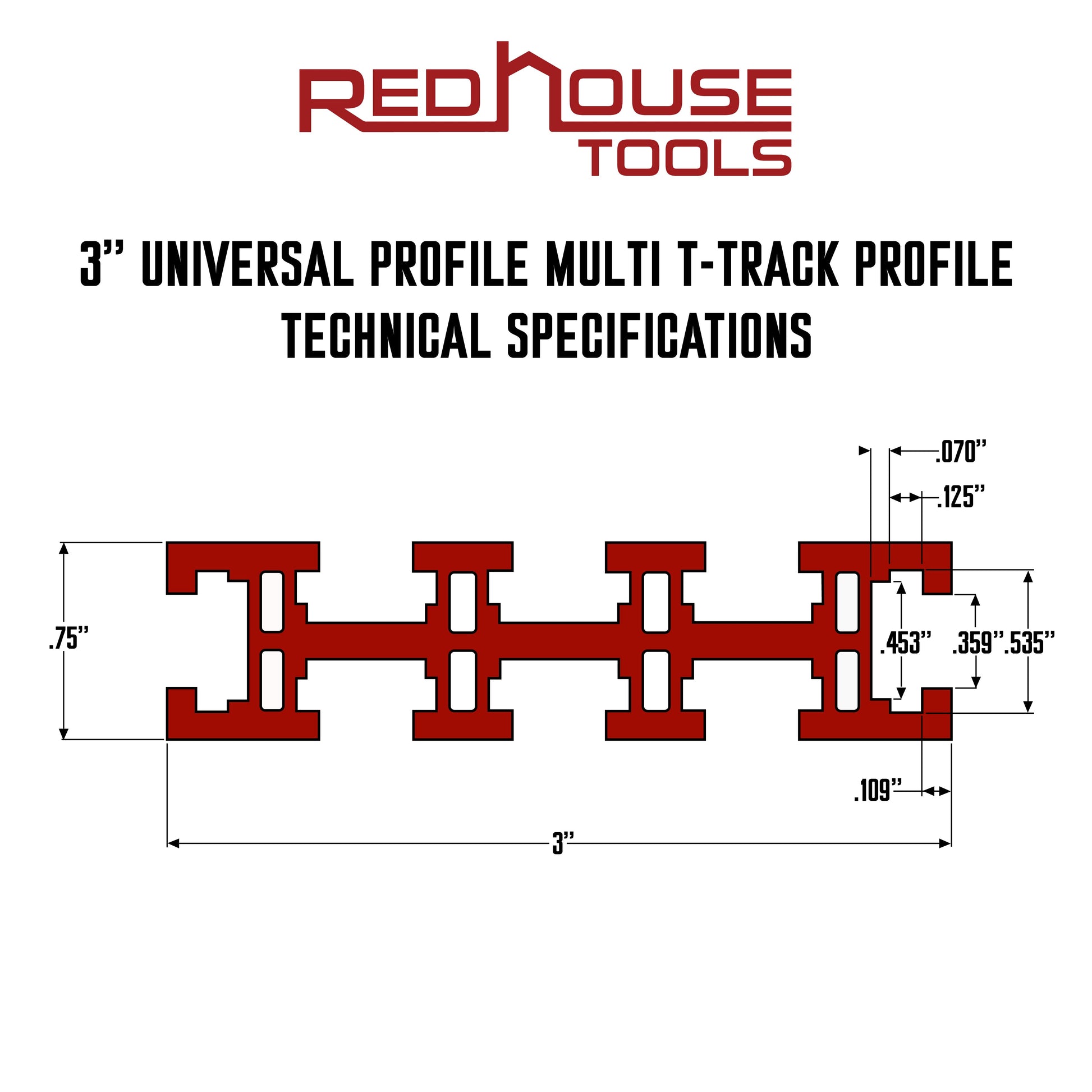 24" Universal Aluminum Woodworking Multi-T-track Rail/Fence (Single) - Choose Your Color - Norfolk Wood Shop