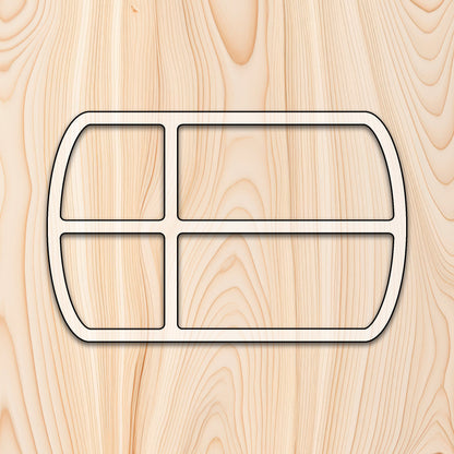 4 Offset Rectangle Tray Acrylic Router Template